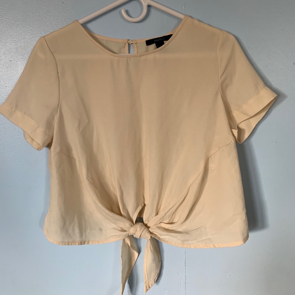 Satin Crop Front Tie